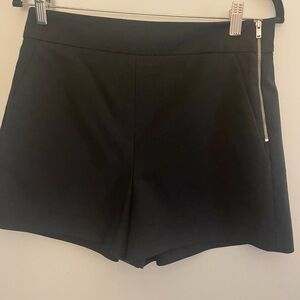 Zara Black High Waist Shorts with Tailored Design